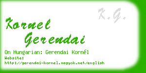 kornel gerendai business card